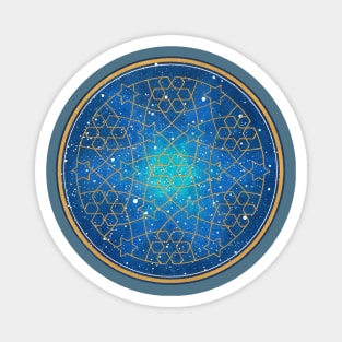 Galaxy inspired Islamic geometric pattern 1 Magnet